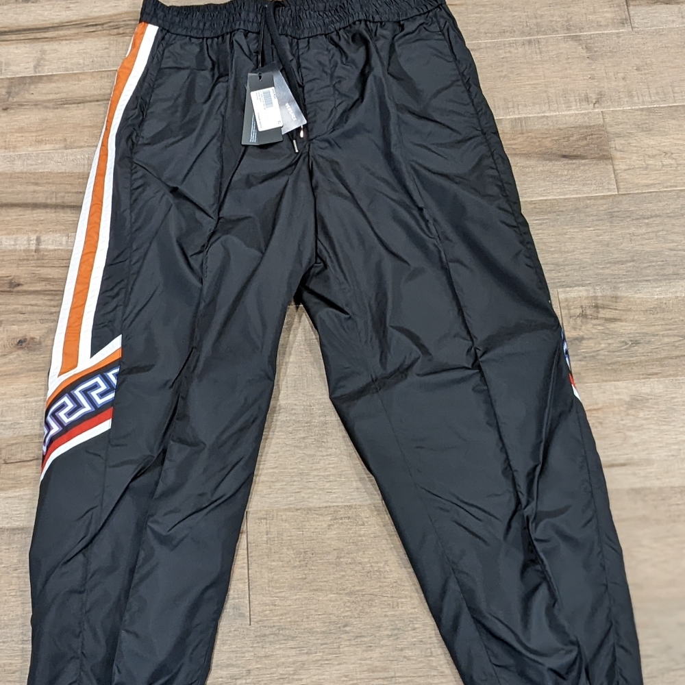 Men's Versace Taffeta Greca Lounge Jogger Pants